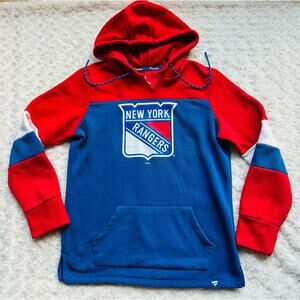 Fanatics NHL Womens New York Rangers Block Party Royal Pullover Hoodie Sz Medium